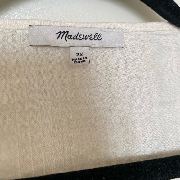 ✨SOLD✨ Madewell Plus Linen-Blend Pintuck Peasant Top, 2X - Picture 8 of 8